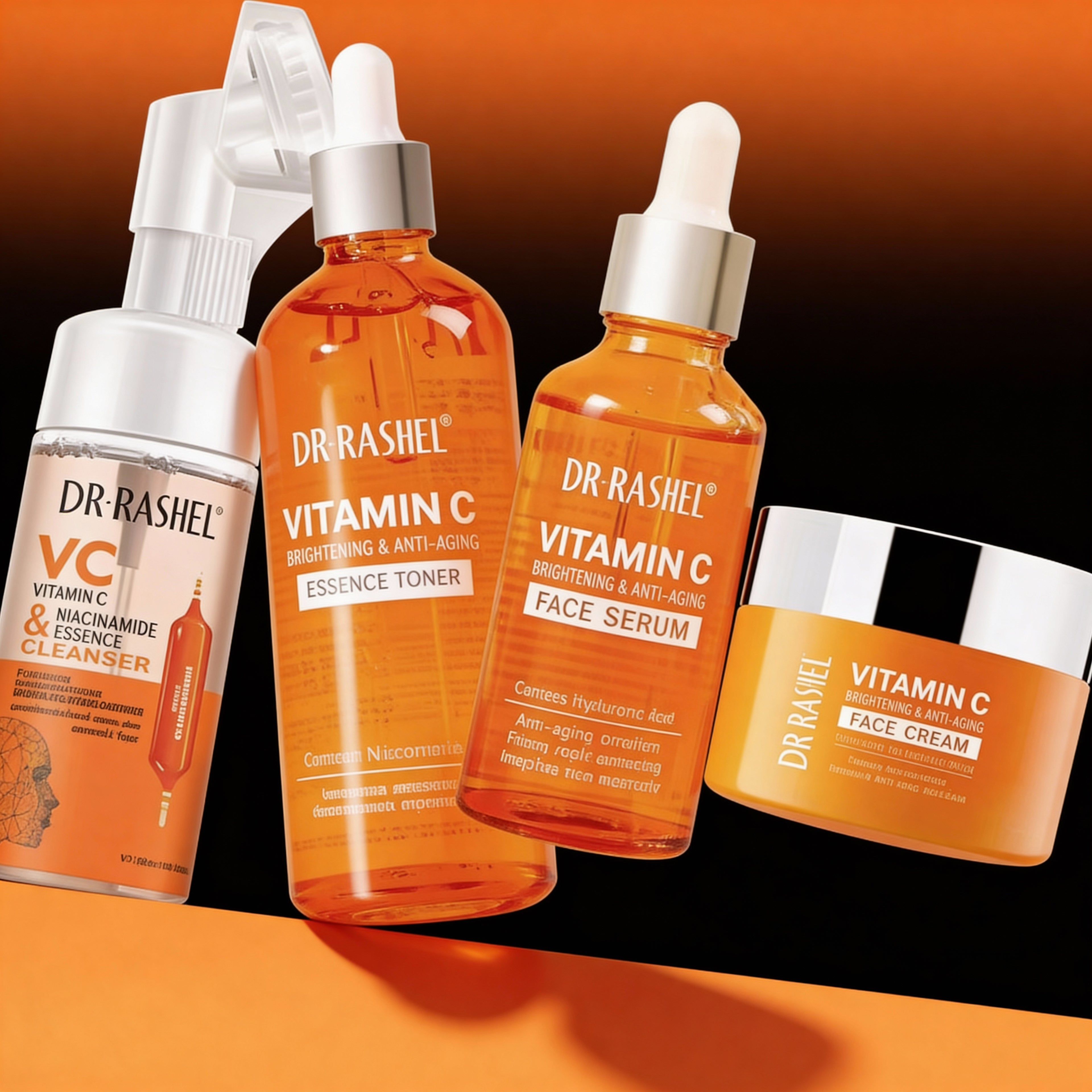 Dr. Rashel Vitamin C 4-piece set (Face Wash, Toner, Serum, Cream)