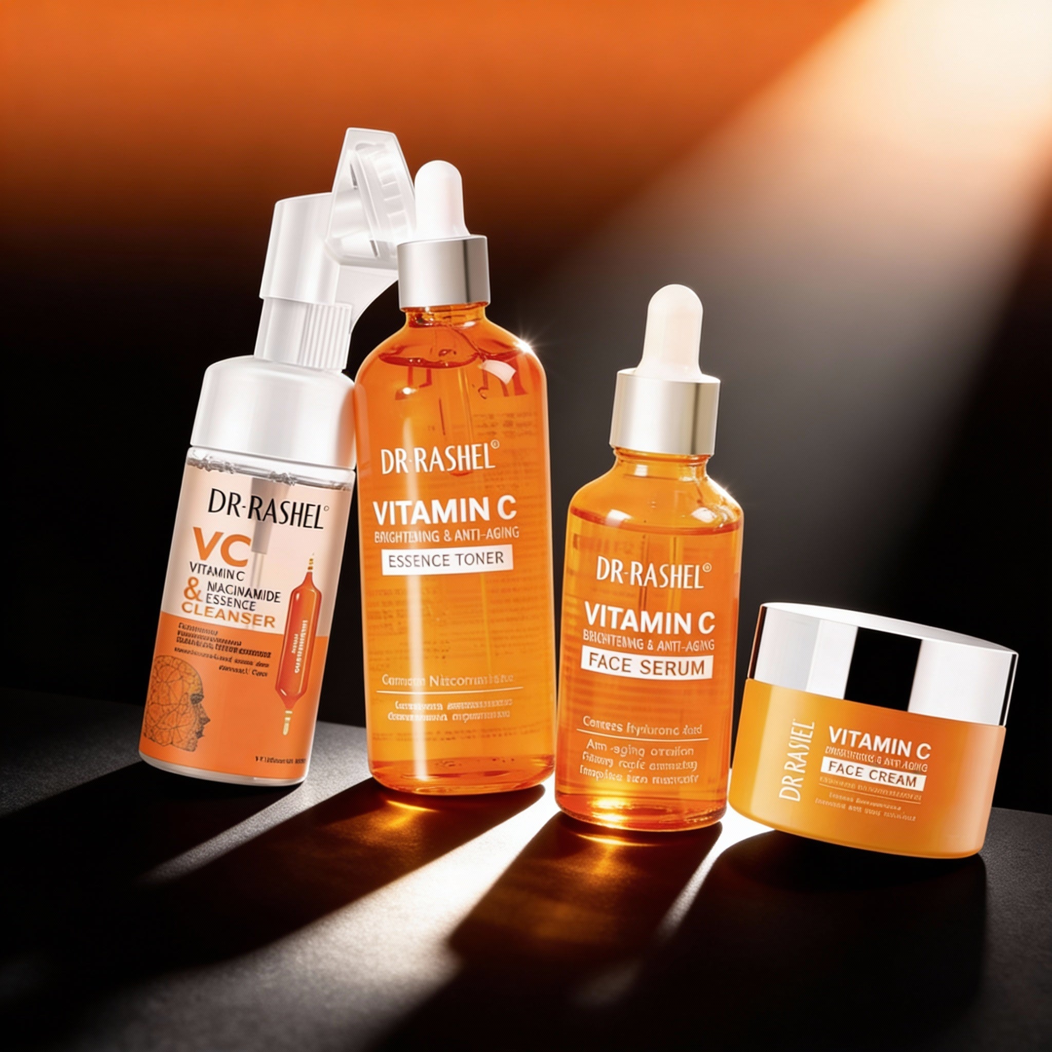 Dr. Rashel Vitamin C 4-piece set (Face Wash, Toner, Serum, Cream)